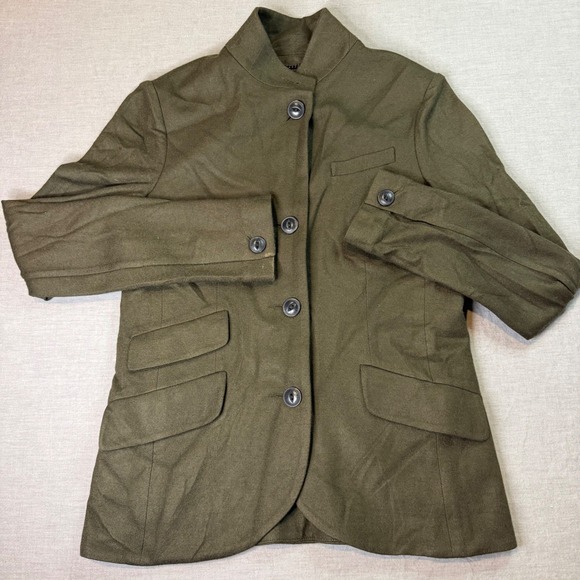 rag & bone Jackets & Blazers - rag & bone Wool Blazer Womens 6 Olive Green Excellent Military Utility‎ Jacket